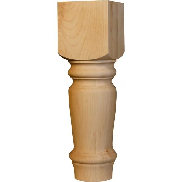 18 x 5 Massive English Country Coffee Table Leg in Black Walnut, Osborne Wood Products, Mfr#: 1330W